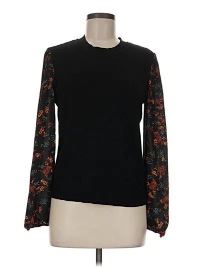 Pre-owned Daniel Rainn Long Sleeve Blouse In Black