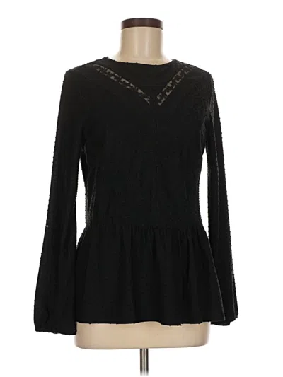 Pre-owned Daniel Rainn Long Sleeve Blouse In Black