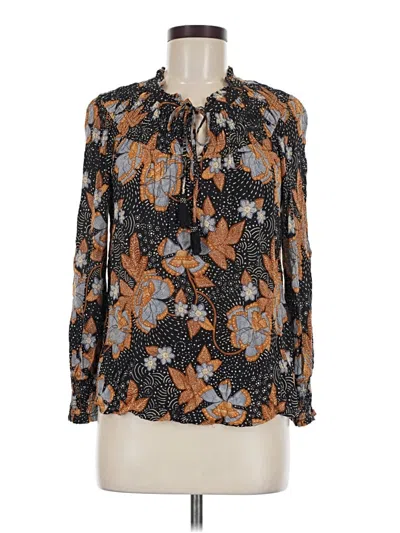 Pre-owned Daniel Rainn Long Sleeve Blouse In Black