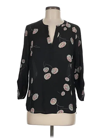 Pre-owned Daniel Rainn Long Sleeve Blouse In Black
