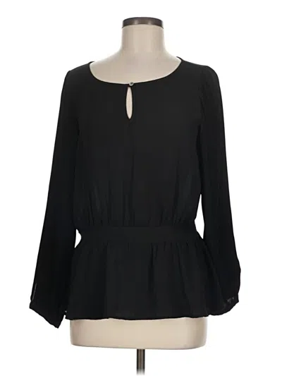 Pre-owned Daniel Rainn Long Sleeve Blouse In Black