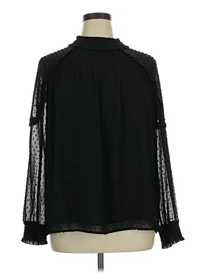 Pre-owned Daniel Rainn Long Sleeve Blouse In Black