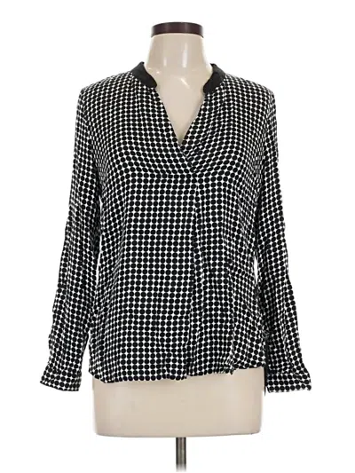 Pre-owned Daniel Rainn Long Sleeve Blouse In Black