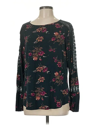 Pre-owned Daniel Rainn Long Sleeve Blouse In Blue