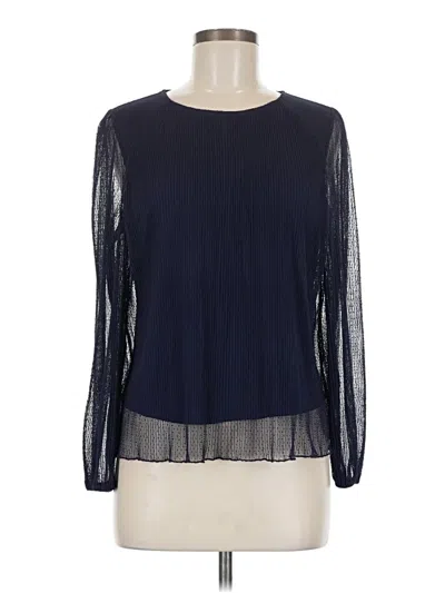 Pre-owned Daniel Rainn Long Sleeve Blouse In Blue