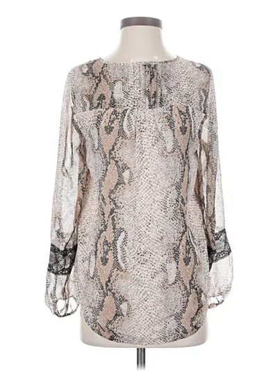 Pre-owned Daniel Rainn Long Sleeve Blouse In Brown