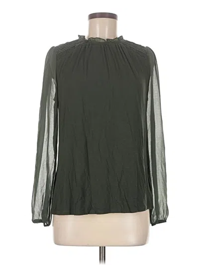 Pre-owned Daniel Rainn Long Sleeve Blouse In Green