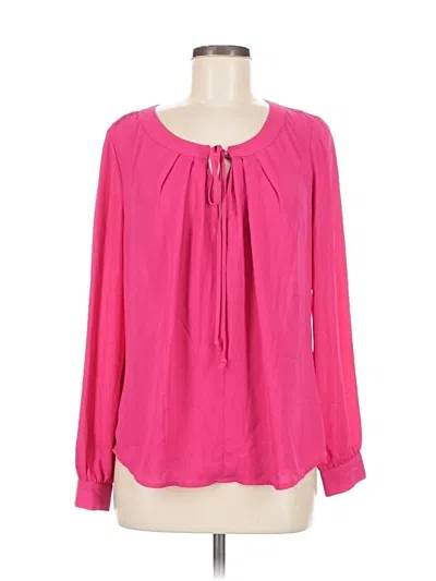 Pre-owned Daniel Rainn Long Sleeve Blouse In Pink