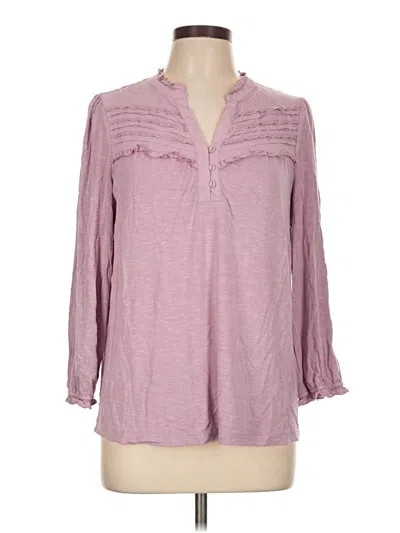 Pre-owned Daniel Rainn Long Sleeve Blouse In Pink