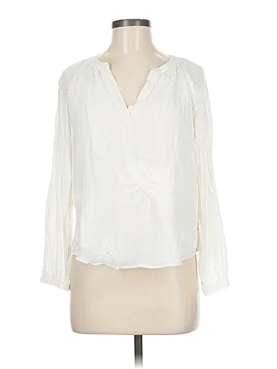 Pre-owned Daniel Rainn Long Sleeve Blouse In White