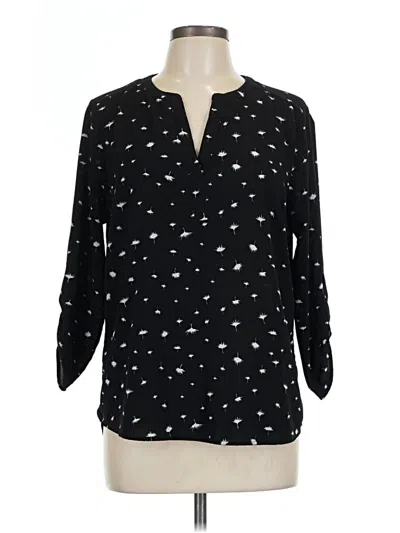 Pre-owned Daniel Rainn Long Sleeve Polo Shirt In Black