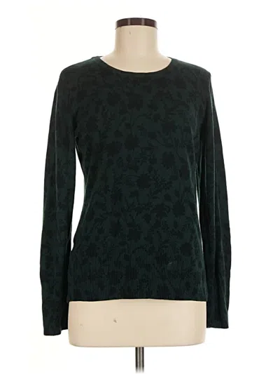 Pre-owned Daniel Rainn Long Sleeve Top Green Boatneck Tops