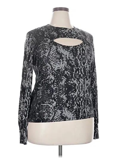 Pre-owned Daniel Rainn Long Sleeve Turtleneck In Silver