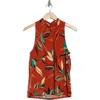 Daniel Rainn Mock Neck Sleeveless Top
