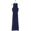 Daniel Rainn Mock Neck Tie Waist Dress