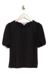 Daniel Rainn Rib Textured T-shirt In Q163 Black