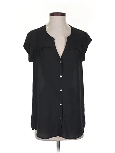 Pre-owned Daniel Rainn Short Sleeve Blouse In Black