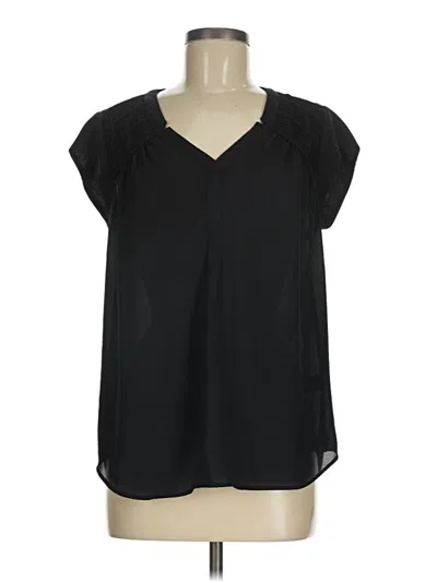 Pre-owned Daniel Rainn Short Sleeve Blouse In Black
