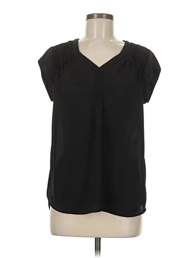 Pre-owned Daniel Rainn Short Sleeve Blouse In Black