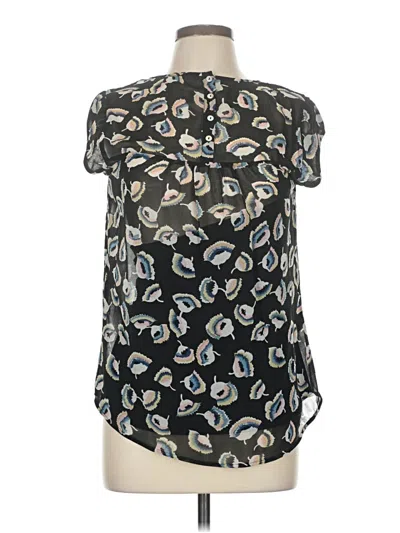 Pre-owned Daniel Rainn Short Sleeve Blouse In Black