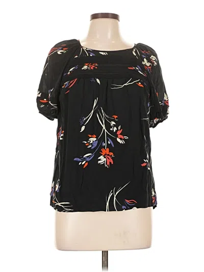 Pre-owned Daniel Rainn Short Sleeve Blouse In Black