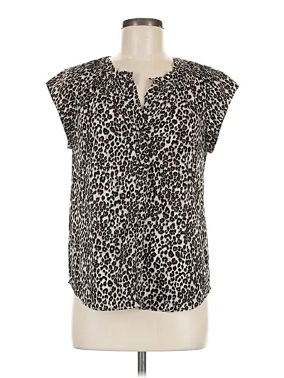 Pre-owned Daniel Rainn Short Sleeve Blouse In Black