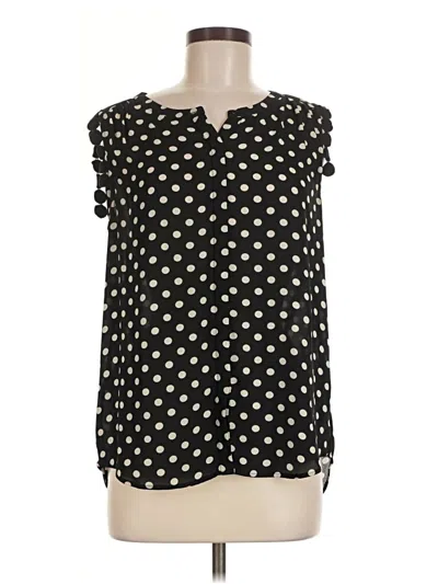 Pre-owned Daniel Rainn Short Sleeve Blouse In Black
