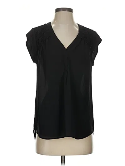 Pre-owned Daniel Rainn Short Sleeve Blouse In Black