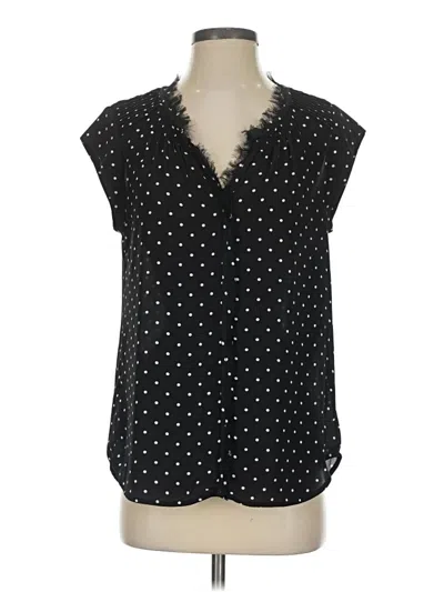 Pre-owned Daniel Rainn Short Sleeve Blouse In Black