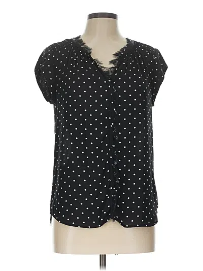 Pre-owned Daniel Rainn Short Sleeve Blouse In Black