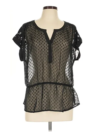 Pre-owned Daniel Rainn Short Sleeve Blouse In Black