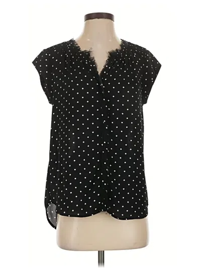 Pre-owned Daniel Rainn Short Sleeve Blouse In Black