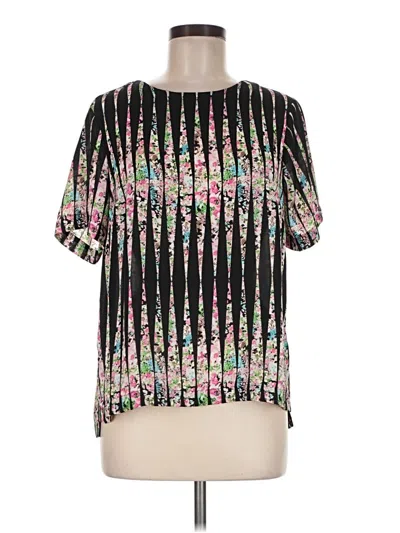 Pre-owned Daniel Rainn Short Sleeve Blouse In Black