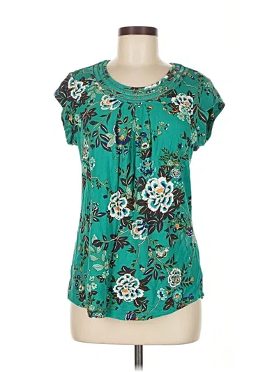 Pre-owned Daniel Rainn Short Sleeve Blouse In Blue
