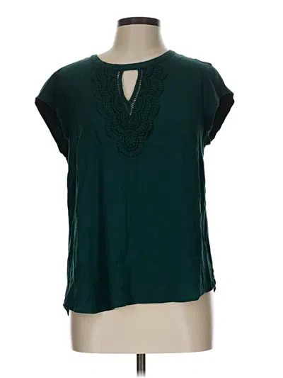 Pre-owned Daniel Rainn Short Sleeve Blouse In Blue