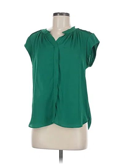 Pre-owned Daniel Rainn Short Sleeve Blouse In Green
