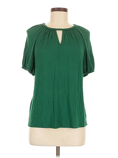 Pre-owned Daniel Rainn Short Sleeve Blouse In Green