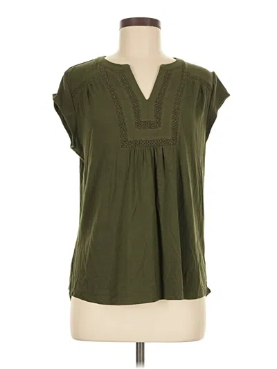 Daniel Rainn Short Sleeve Blouse In Green