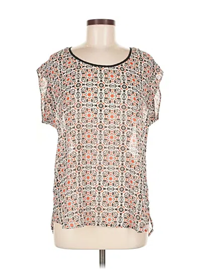 Pre-owned Daniel Rainn Short Sleeve Blouse In Ivory