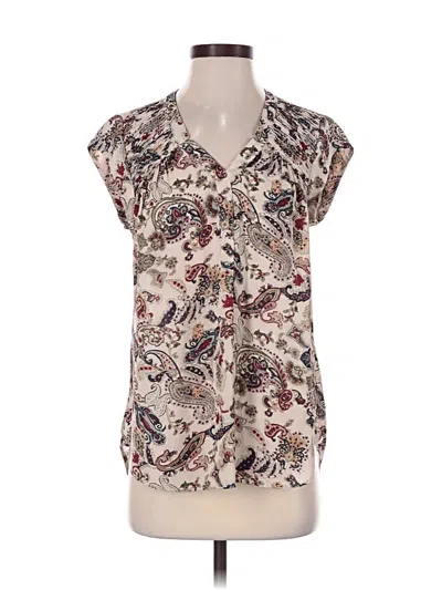 Pre-owned Daniel Rainn Short Sleeve Blouse In Ivory