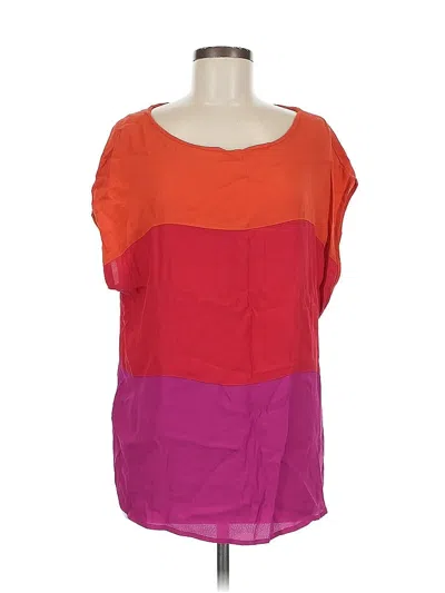 Pre-owned Daniel Rainn Short Sleeve Blouse In Orange