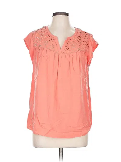 Pre-owned Daniel Rainn Short Sleeve Blouse In Orange