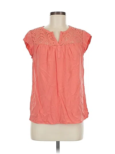Pre-owned Daniel Rainn Short Sleeve Blouse In Orange