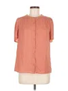 Daniel Rainn Short Sleeve Blouse In Orange