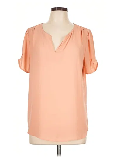Pre-owned Daniel Rainn Short Sleeve Blouse In Orange