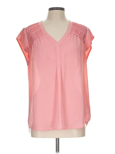 Pre-owned Daniel Rainn Short Sleeve Blouse In Pink