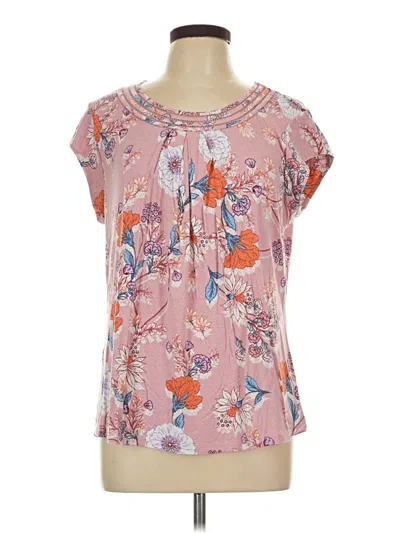 Pre-owned Daniel Rainn Short Sleeve Blouse In Pink