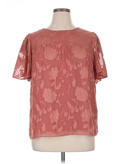 Pre-owned Daniel Rainn Short Sleeve Blouse In Pink