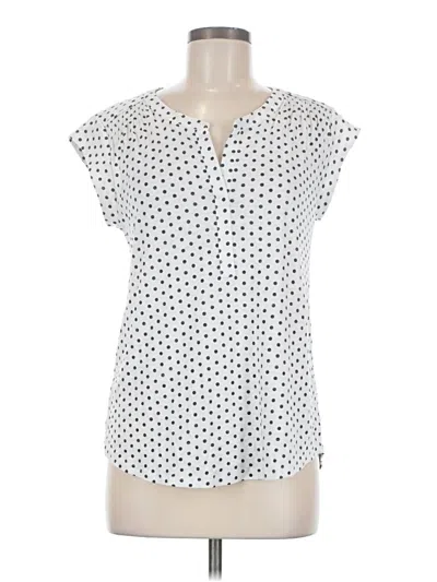 Pre-owned Daniel Rainn Short Sleeve Blouse In White