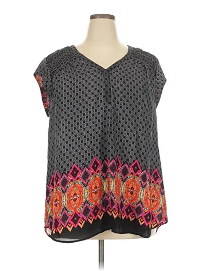 Pre-owned Daniel Rainn Short Sleeve Henley Shirt In Gray